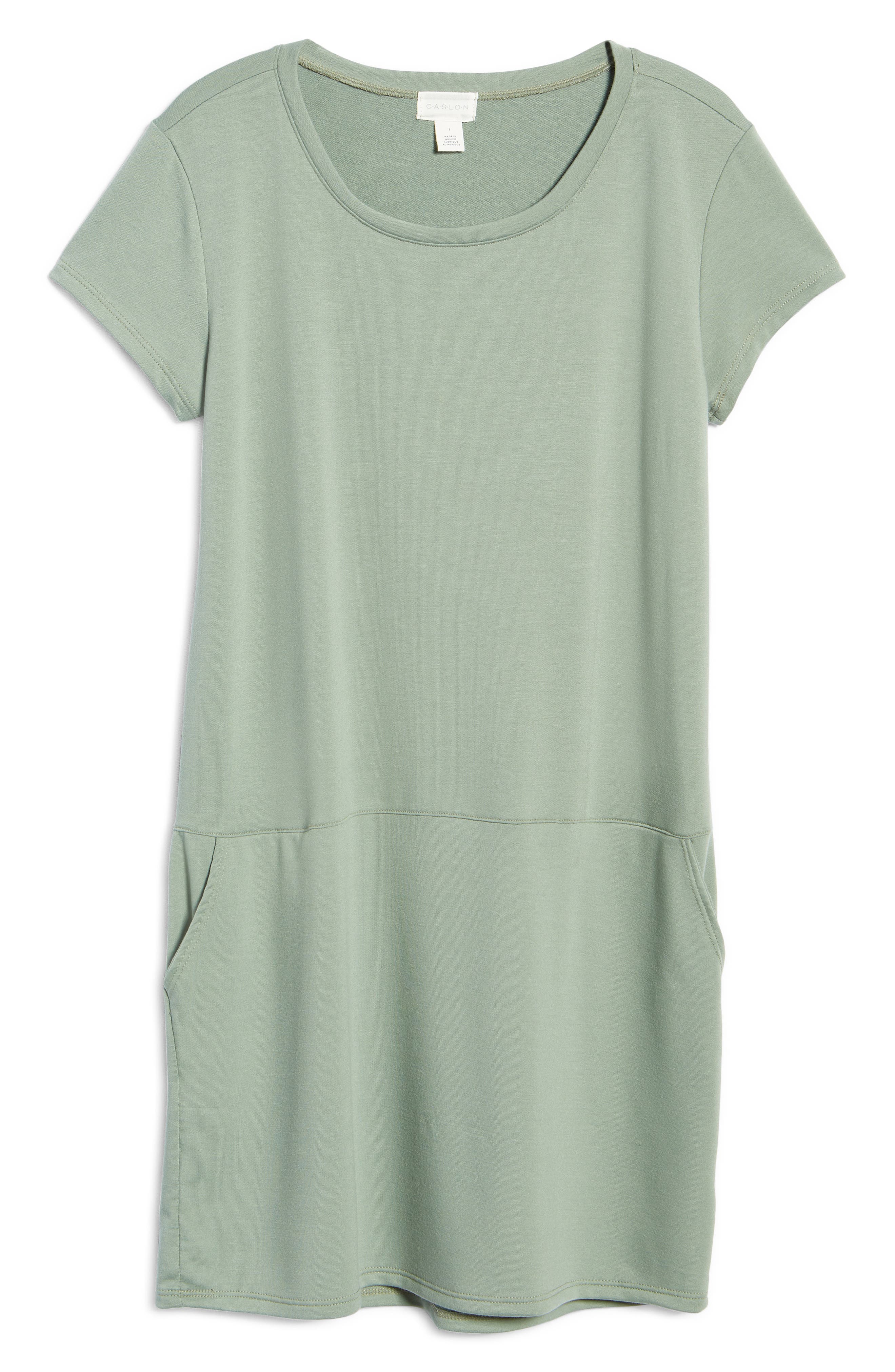 Caslon Knit Shift Dress in Green Dune at Nordstrom, Size Medium