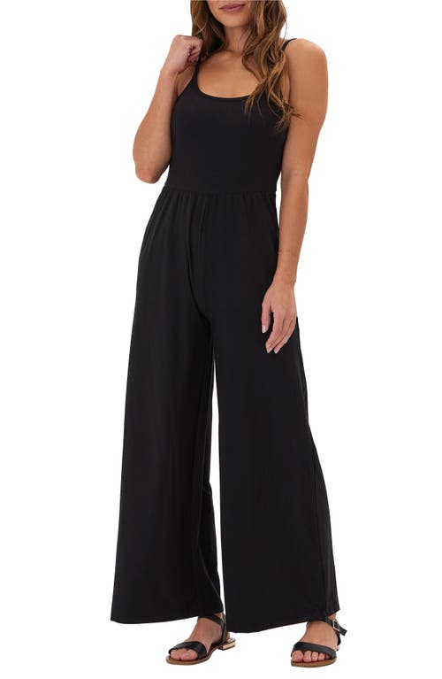 Tansie Luxe Jersey Tank Jumpsuit in Black