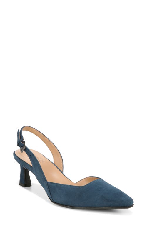 Naturalizer Dalary Slingback Pump - Wide Width Available in Oceanic Blue Suede at Nordstrom, Size 8