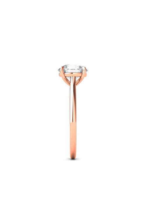 Shop Hautecarat Round Brilliant Cut Lab Created Diamond Ring In 2.00 Ctw 18k Rose Gold