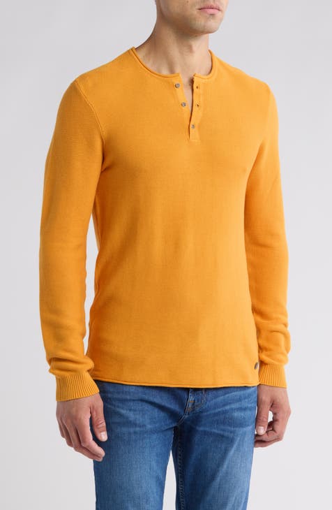 Wifuz Cotton Henley Sweater