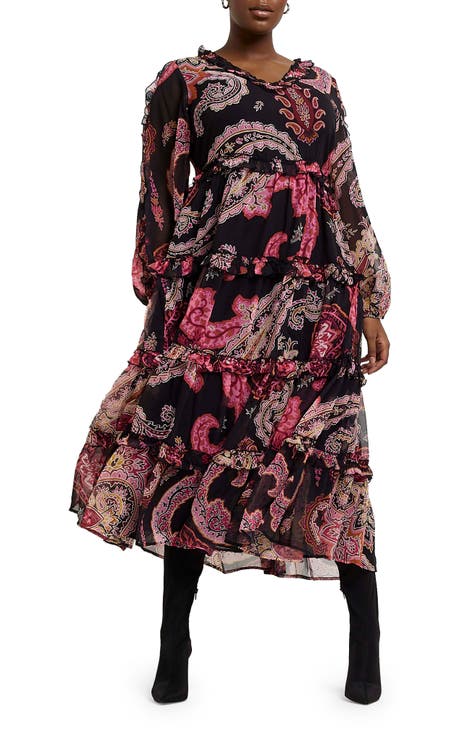 FF pattern knitted leggings  Vero Moda paisley cami midi dress in