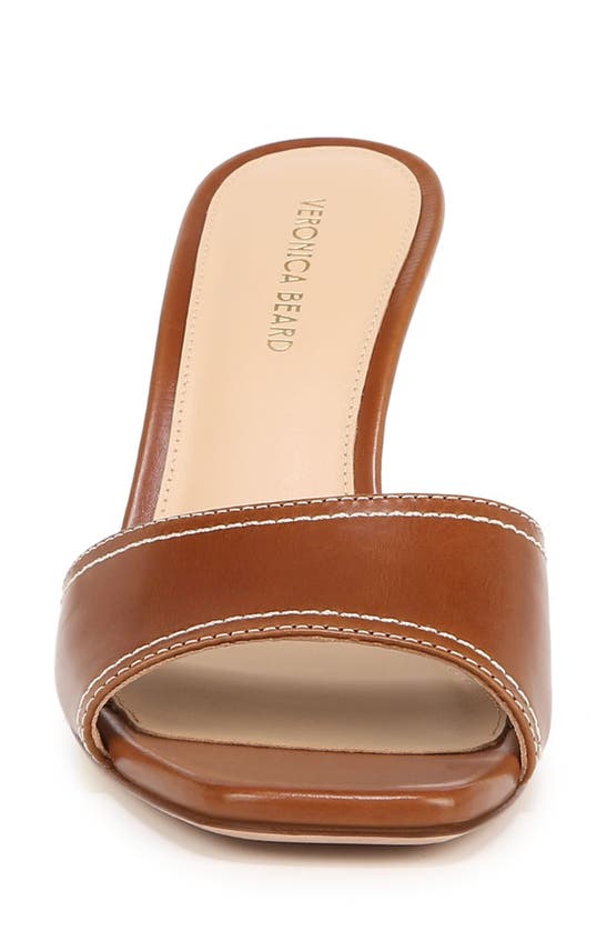 Shop Veronica Beard Ellen Wedge Slide Sandal In Caramel