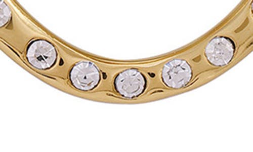 Vince Camuto Pavé Crystal Oval Drop Earrings In Gold Tone