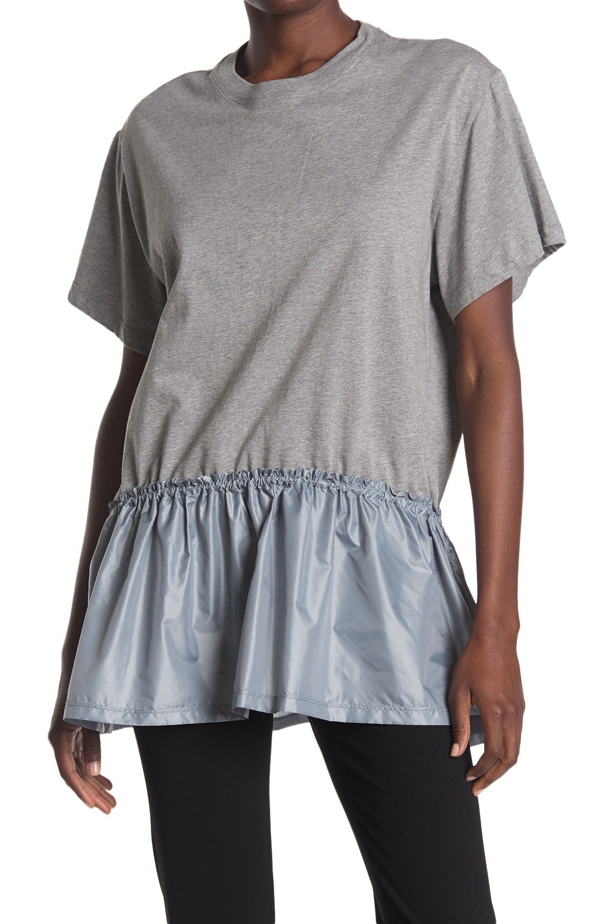Red Valentino Solid Colorway T-shirt In Grigio Melange/sky