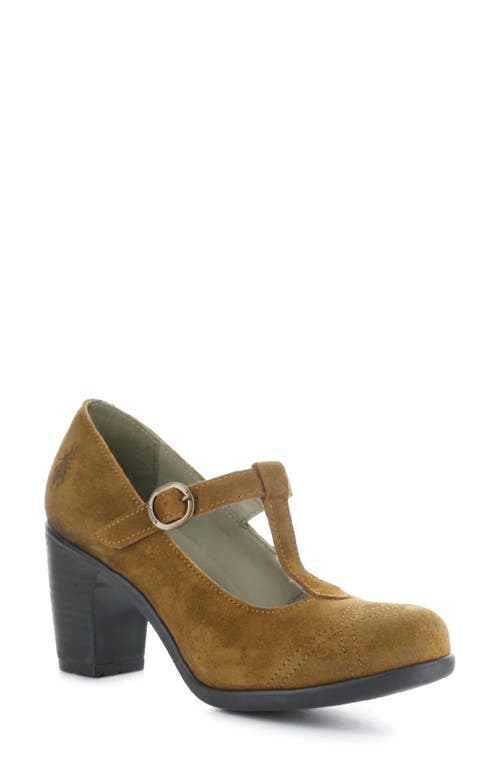 Shop Fly London Kiai Mary Jane Pump In Tobacco Oil Sued