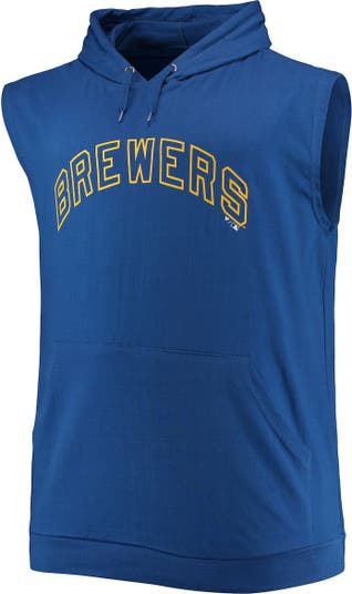 Men's Royal Los Angeles Dodgers Jersey Muscle Sleeveless Pullover Hoodie
