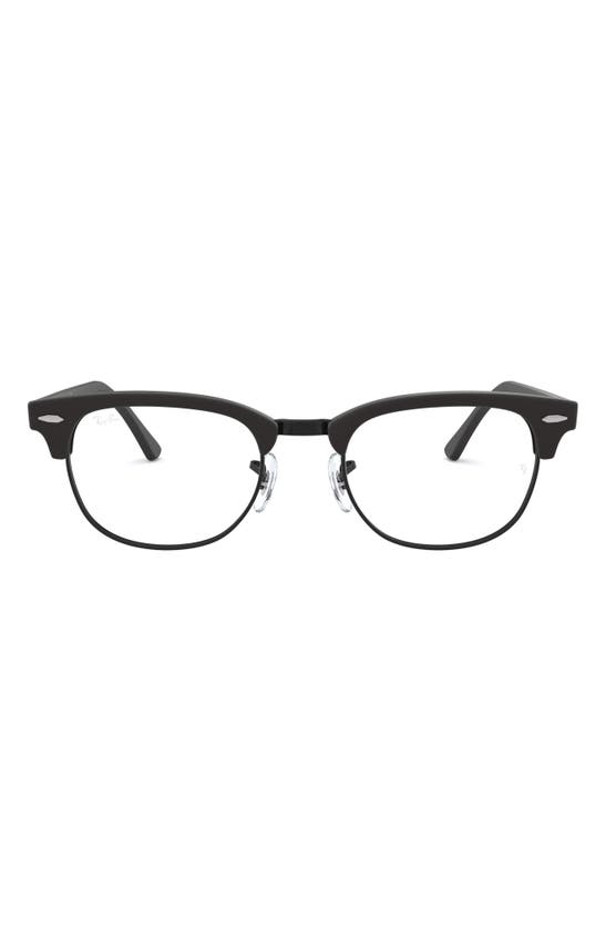 Shop Ray Ban 49mm Optical Glasses In Matte Black