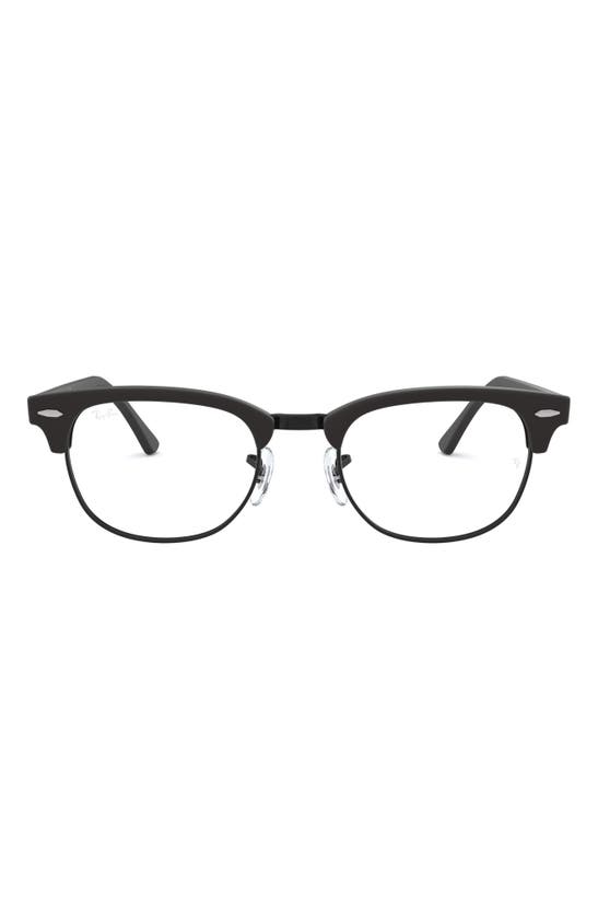 Ray Ban 49mm Optical Glasses In Matte Black
