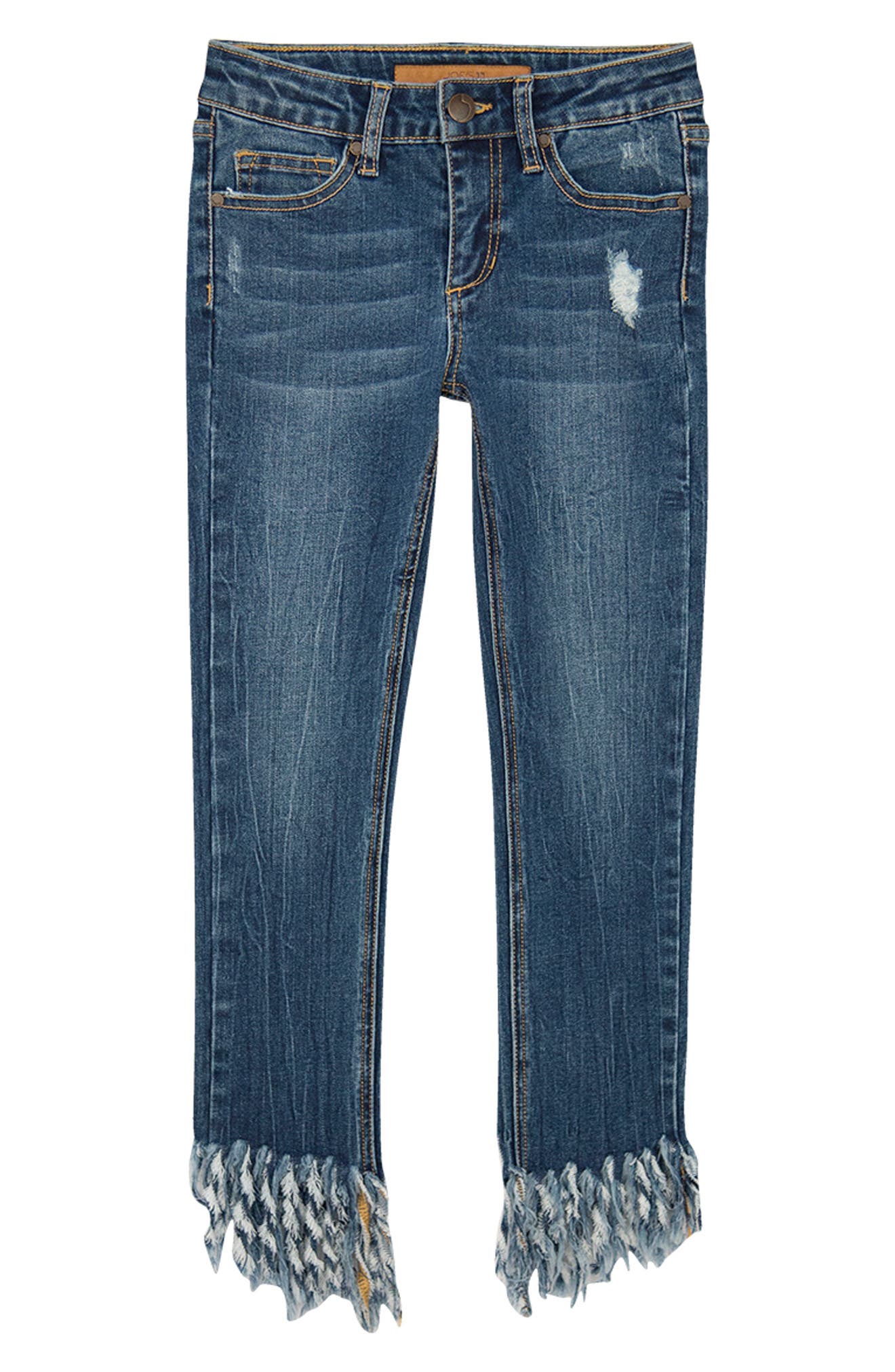 frayed ankle jeans