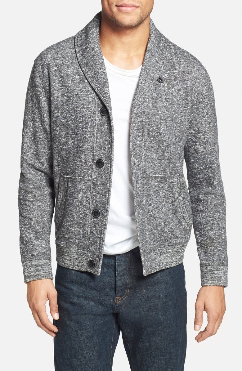 Grayers Trim Fit French Terry Shawl Collar Cardigan | Nordstrom