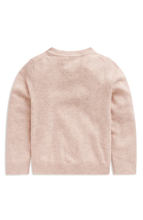 Shop Mini Boden Kids' Pompom Crewneck Sweater In Oatmeal Pom Pom