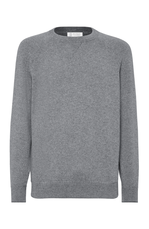 Shop Brunello Cucinelli Sweatshirt-style Sweater In Dark Grey