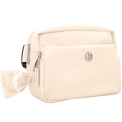 Puppington 3-in-1 Dog Walking Bag With Poop Bags Plus Travel Bowl In Vanilla Cream