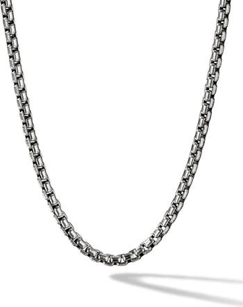 David Yurman Men's Box Chain Necklace in Silver, 3.6mm