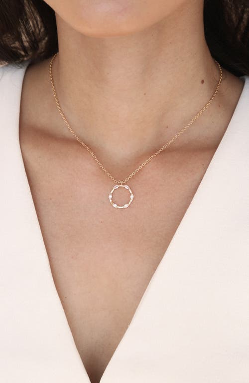 Ettika Marquise Cubic Zirconia Circle Pendant Necklace In Gold