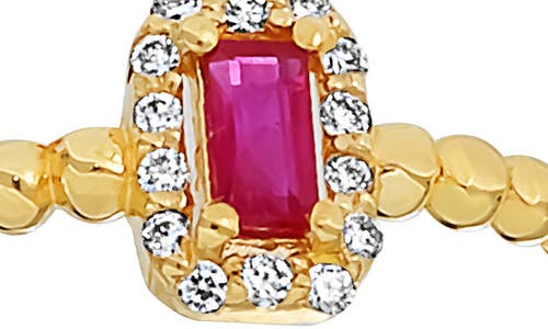 Bony Levy El Mar Ruby & Diamond Stackable Ring In 18k Yellow Gold