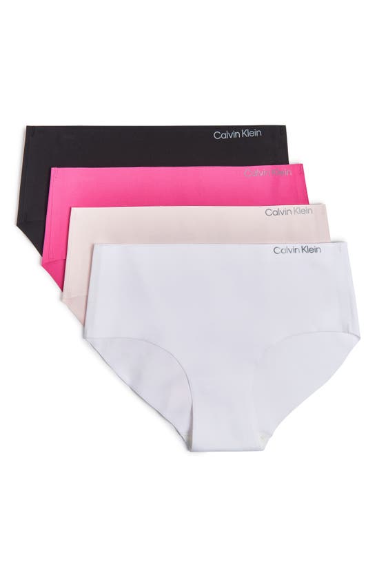 Shop Calvin Klein Kids' Raw Cut Assorted 4-pack Hipster Briefs In Neon Pops