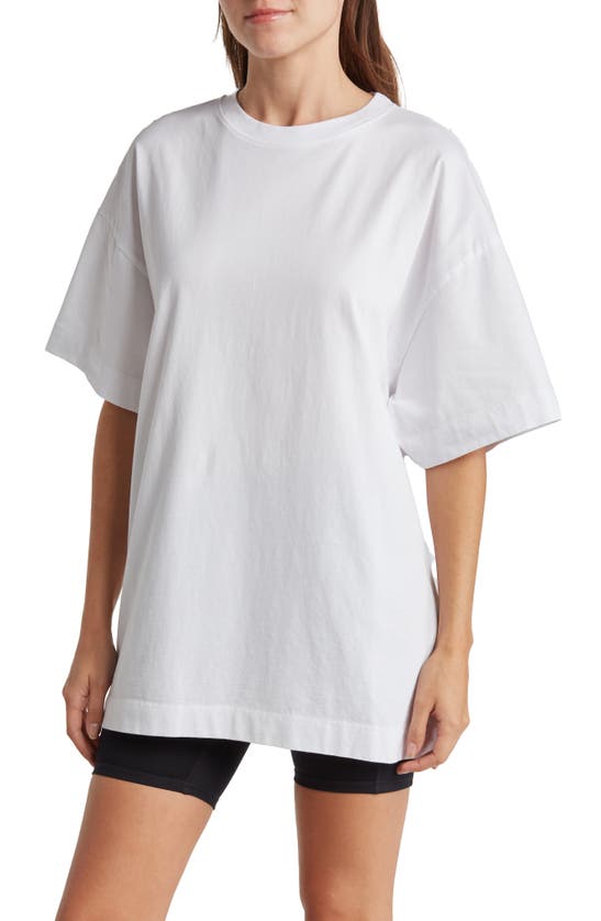 Topshop Oversize Cotton T-shirt In White