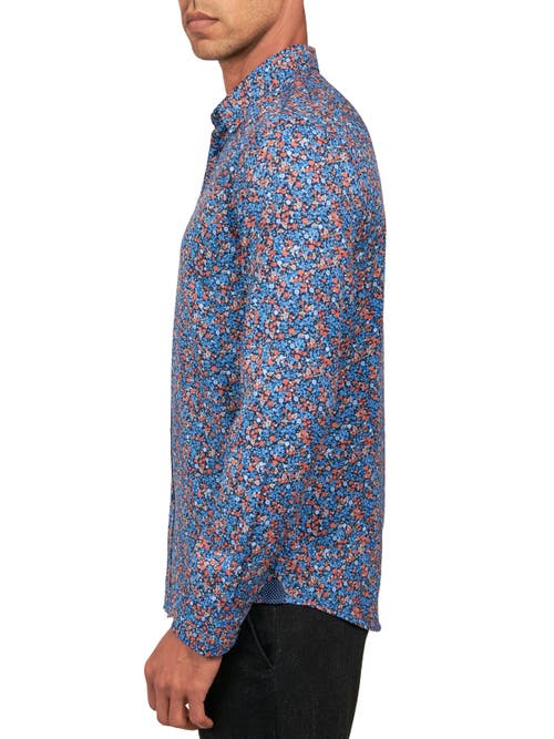 Shop Brooklyn Brigade Liberty Floral Recycled 4-way Stretch Performance Long Sleeve Shirt In Multi