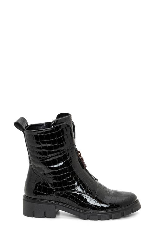 Ara Deon Zip Combat Boot In Black
