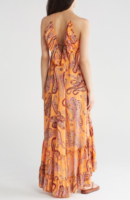 Shop Raga Leena High-low Dress In Burnt Orange