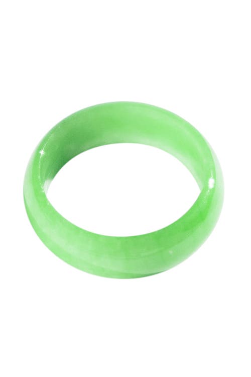 Seree Zz Imperial Green Jade Ring In Bright Green