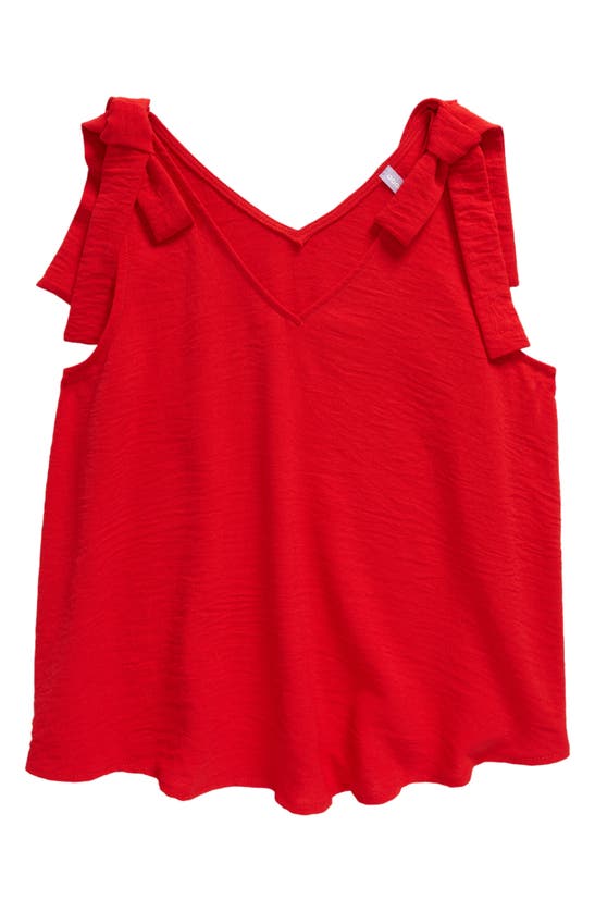 Shop Good Luck Girl Kids' Bow Shoulder Swing Tank In Red