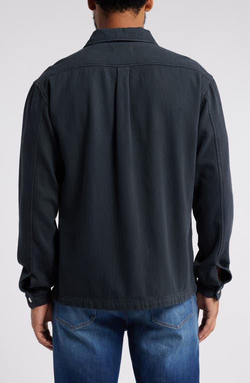 Frame Relaxed Cotton Button-up Shirt In Navy