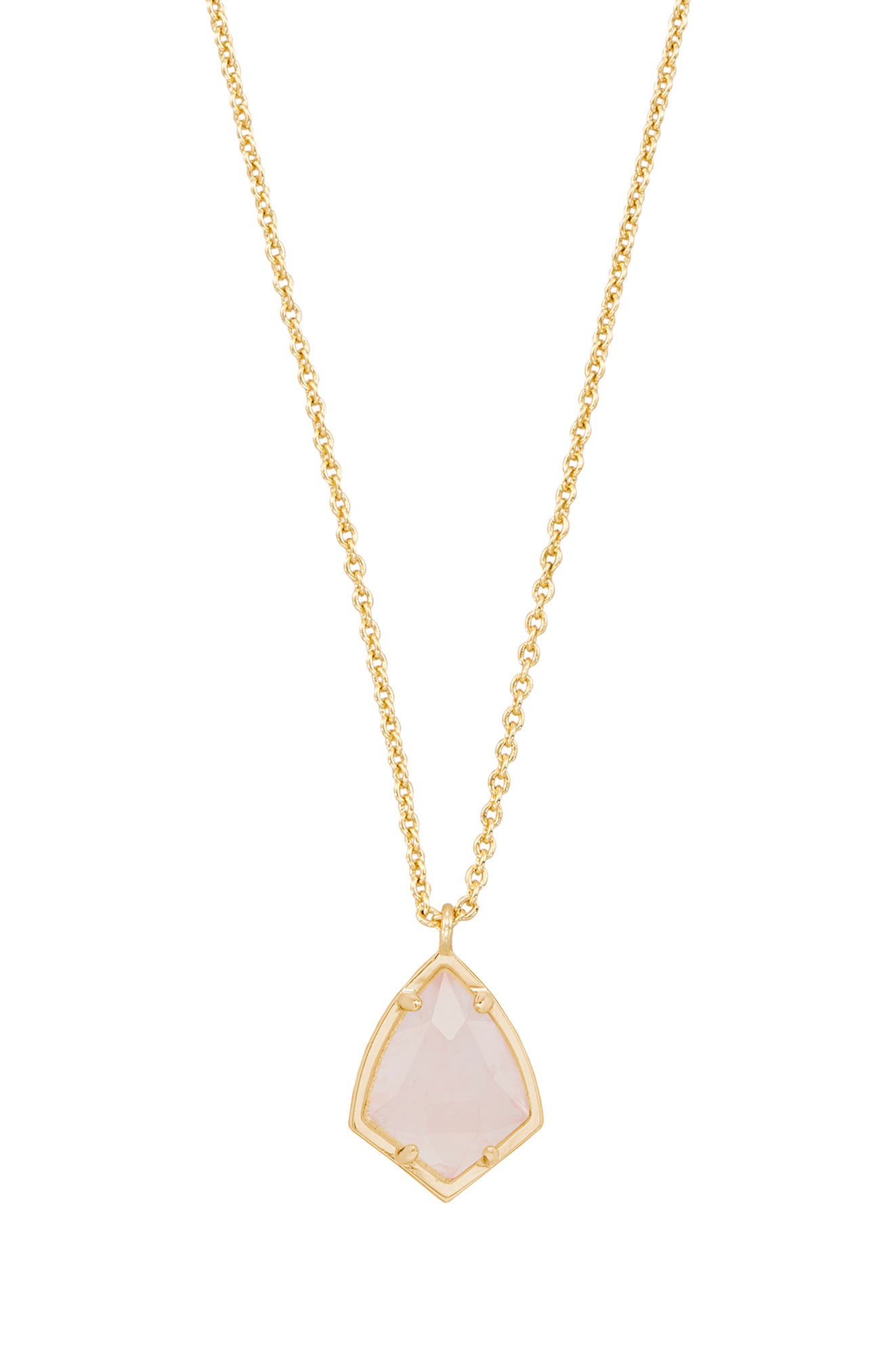Kendra Scott Cory Semi-precious Stone Pendant Necklace In Rose Quartz