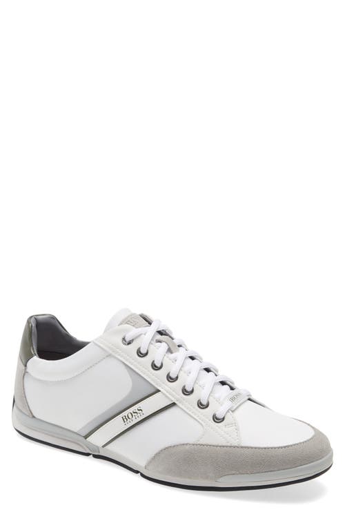 BOSS Saturn Low Top Sneaker in Light Pastel Grey at Nordstrom, Size 7Us