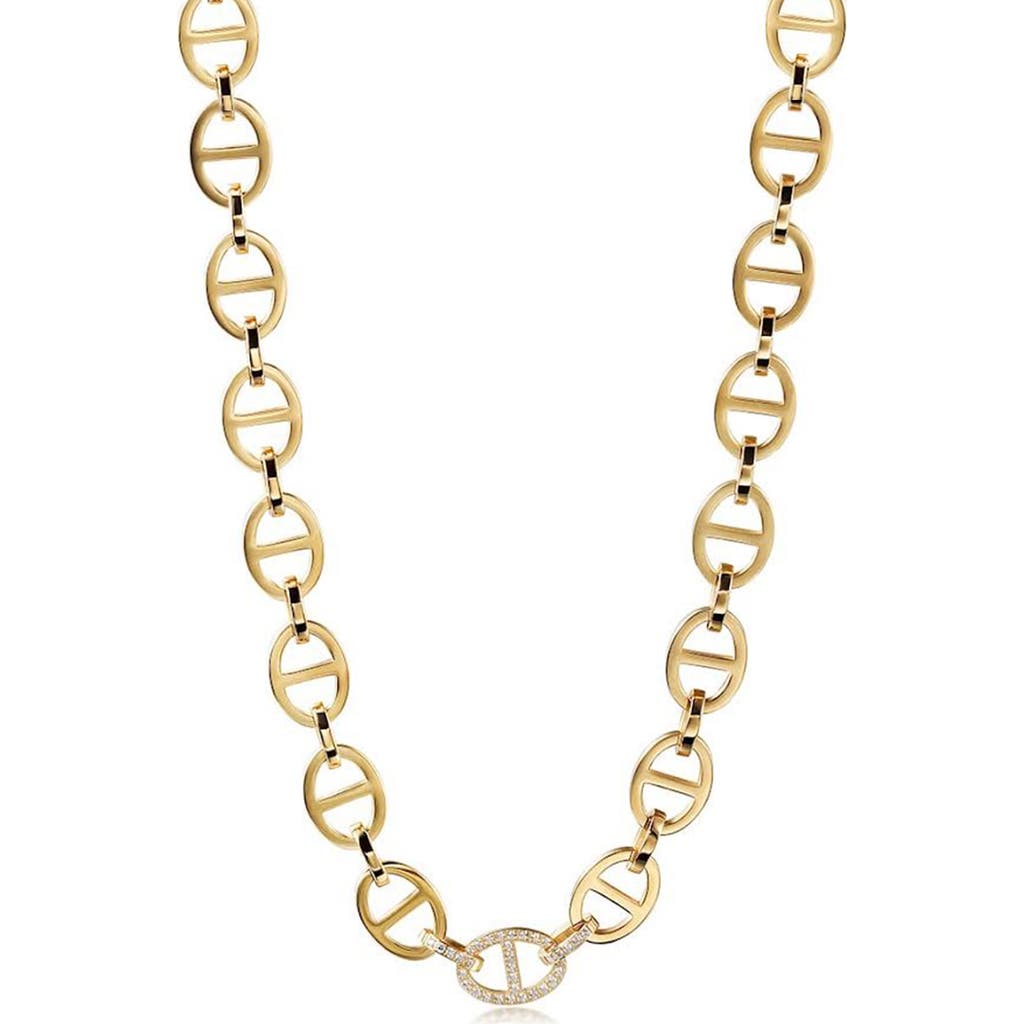 Jane Basch Designs Oval Chain Necklace In Gold