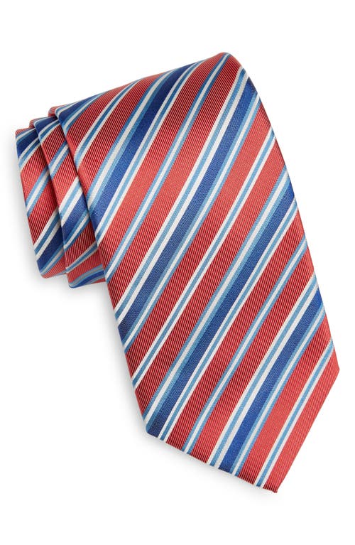 David Donahue Stripe Silk Tie In Multi