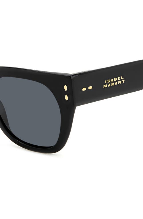 Shop Isabel Marant 53mm Cat Eye Sunglasses In Black/grey