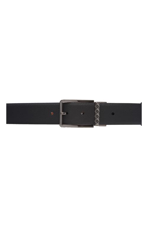 Shop Valentino Garavani Reversible Rockstud Leather Belt In Nero/selleria