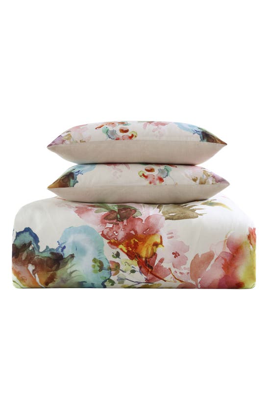 Bebejan Antique Flowers 5-piece Reversible Comforter Set In White