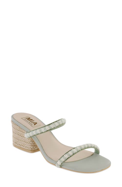 Mia Limited Edition Isabeli Espadrille Slide Sandal In Green