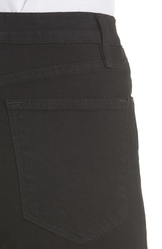 Frame Le High Split Hem Skinny Jeans In Film Noir