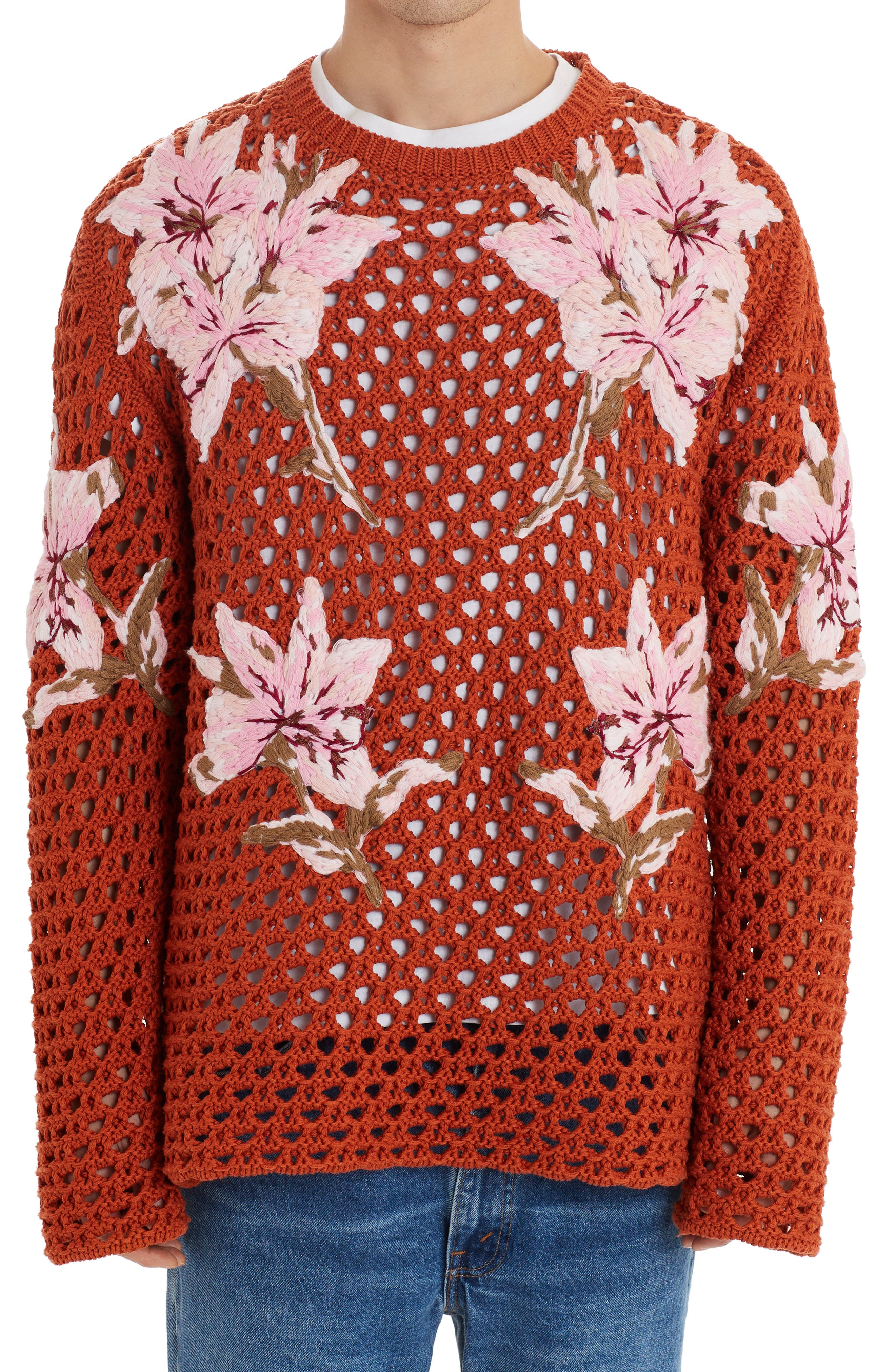 valentino crochet sweater