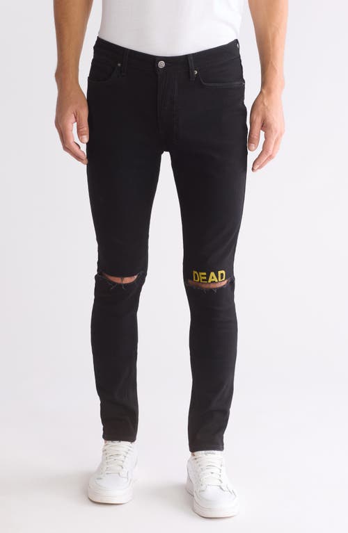 KSUBI KSUBI VAN WINKLE LAID RIPPED SKINNY JEANS 