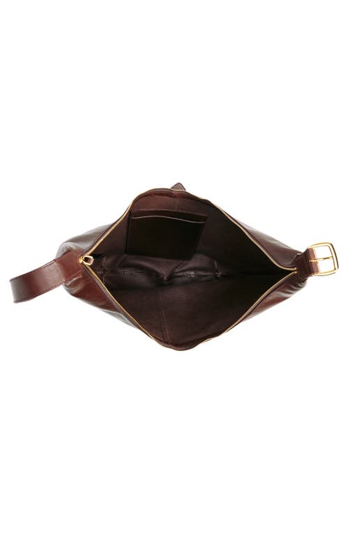 Madewell The Essential Curve Shoulder Bag In Chocolate Raisin