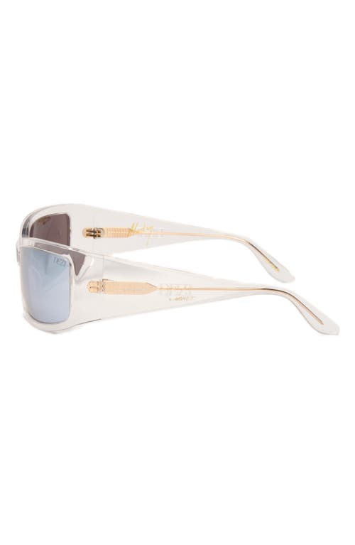 Shop Dezi X Monet Montay 61mm Shield Sunglasses In Icy/silver Chrome