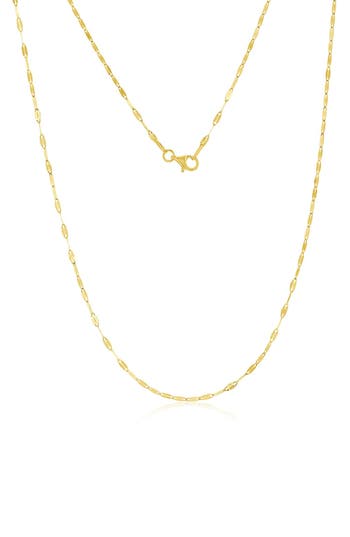 Shop Simona Oval Mirror Chain Necklace In Gold