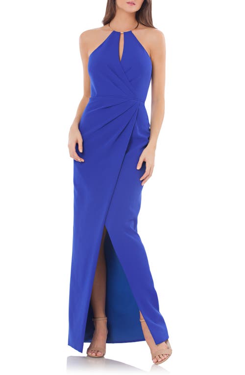 JS Collections Surplice Gown in Royal 