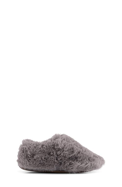 Hopfrög Kids Furry Furry Faux Fur Slipper In Gray