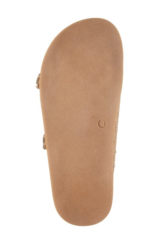 Steve Madden Connely Buckle Slide Sandal In Raffia