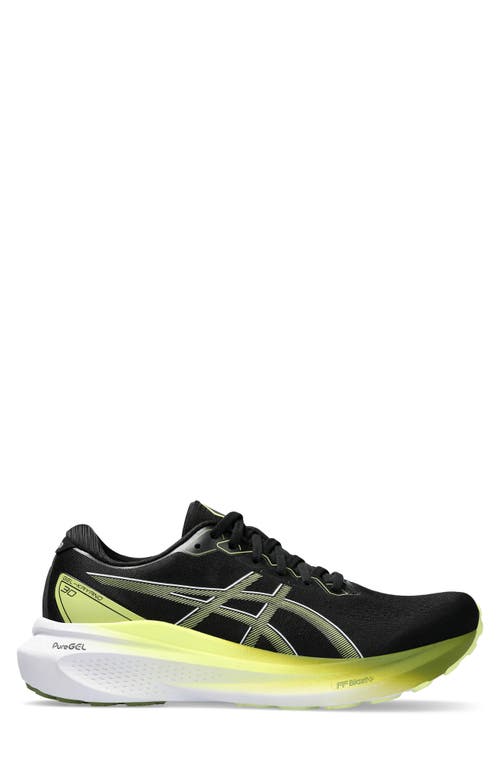 ASICS GEL-KAYANO 30 Running Shoe Black/Glow Yellow at Nordstrom,