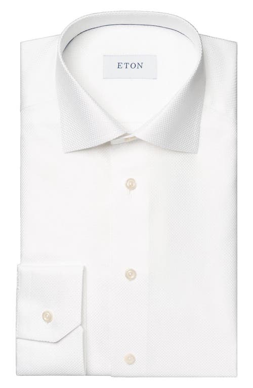 Shop Eton Contemporary Fit Textured White Dress Shirt