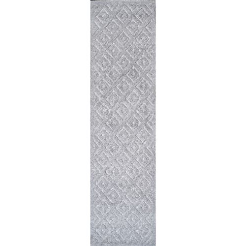 Jonathan Y Portmany Neutral Diamond Trellis Indoor/outdoor Area Rug In Light Gray