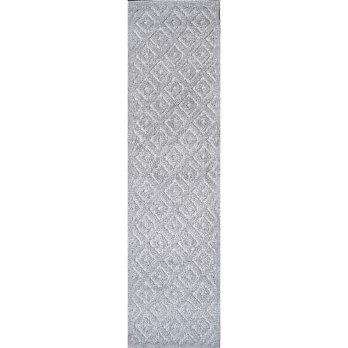 Shop Jonathan Y Portmany Neutral Diamond Trellis Indoor/outdoor Area Rug In Light Gray